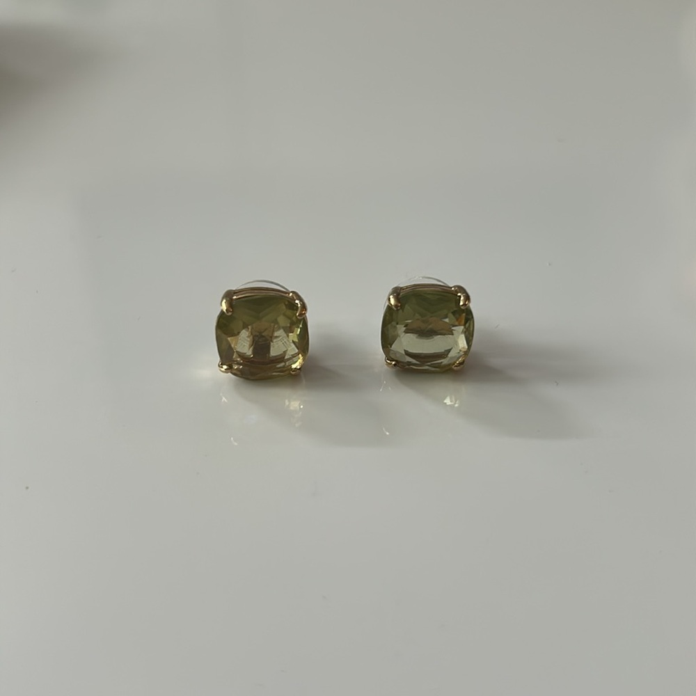 Green Kate Spade Stud Earrings